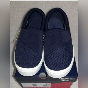 Reebok Navy Slip-On Shoes Size 7.5 NIB Women